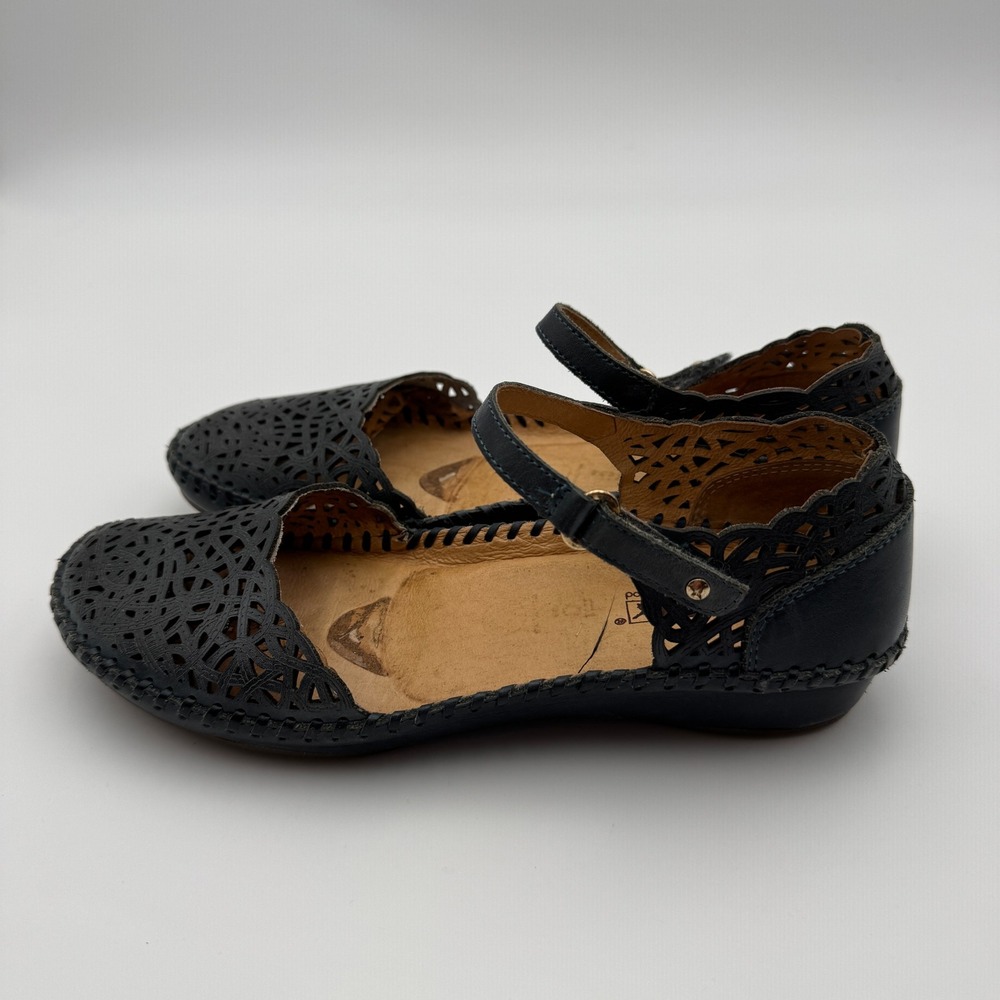 Pikolinos Puerto Vallarta 655-0906 Black Leather Mary Jane Sandals Women 8.5-9 - Picture 5 of 14